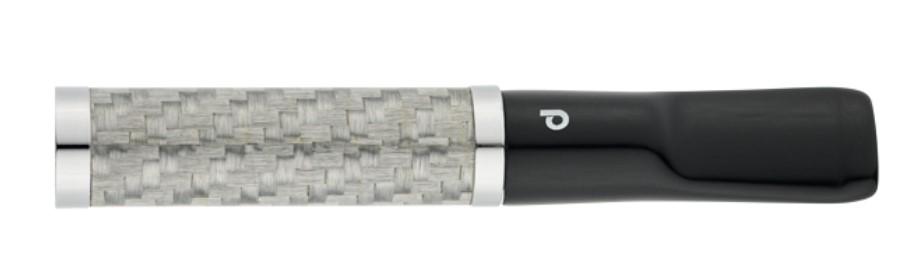 Denicotea cigaretta szipka ezüst geometriai mintával, lakkozott felülettel, slim adapterrel – 69 mm